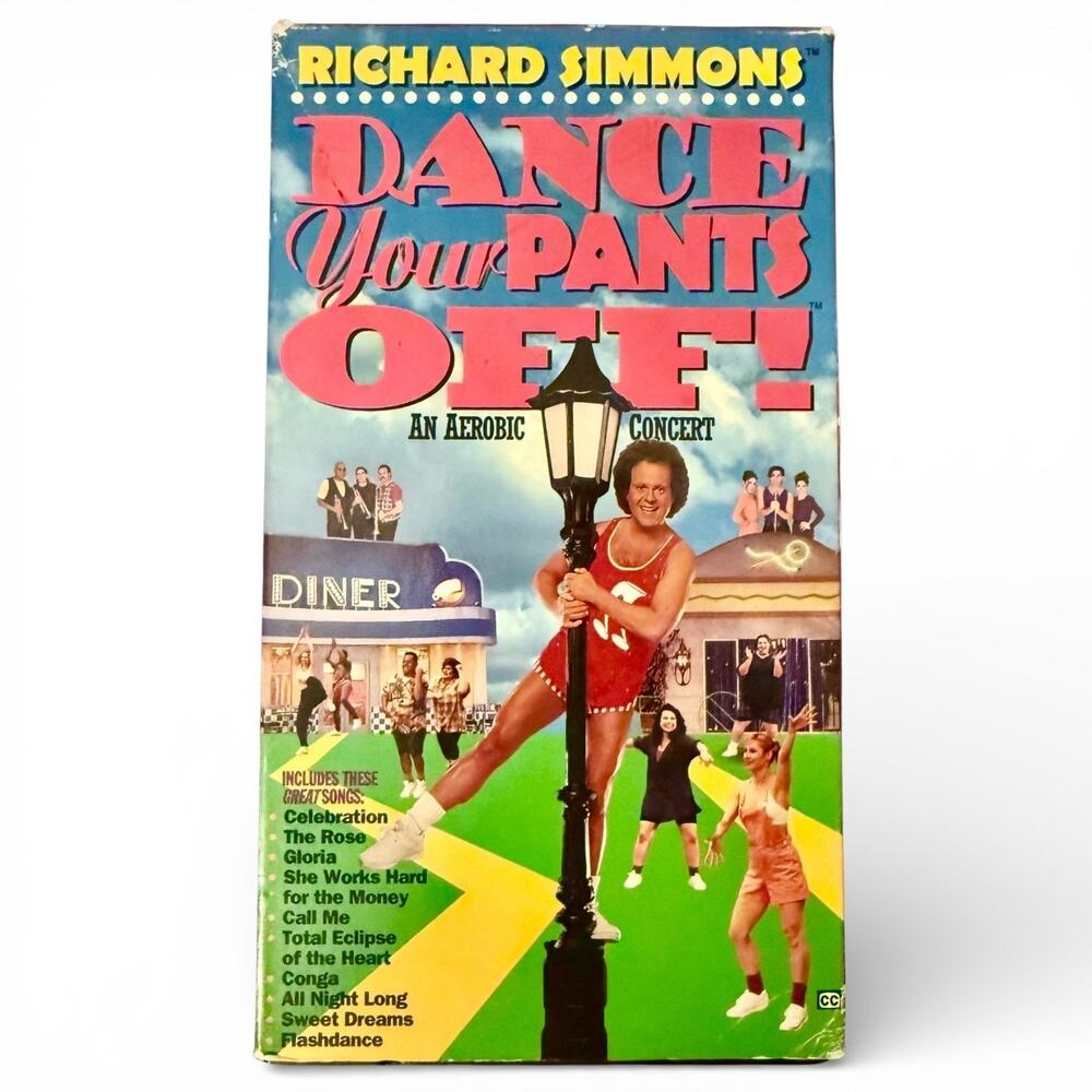Richard Simmons Dance Your Pants Off VHS Tested Works Aerobic Concert Workout